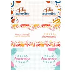 KIT 9 Artes Impressa de Aniversário | Imagens prontas para estampar Canecas | Sublimação