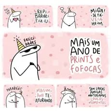 Artes Impressa Flork Aniversário Humor Amigas | Imagens prontas para estampar Canecas | Sublimação | Presente | Kit 2