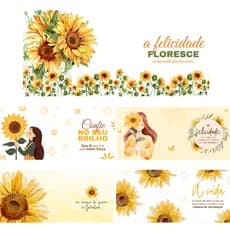 Artes para caneca Frases Girassol | Impressão | Sublimação | Estampas | Sublimar | Motivacionais | Textos | Kit 1