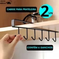 Suporte De Metal 2 ou 1 Unidade Porta Xícaras Canecas Utensílios Pendurar No Armário