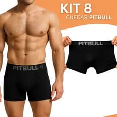 Kit 8 Cuecas Boxer Premium Pitbull  Masculina - Cueca box Coeca Elástica