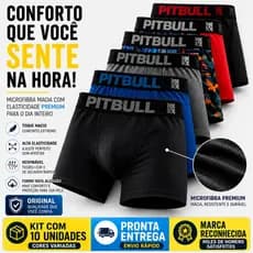 Kit 10 Cueca Boxer Adulta Masculino Premium