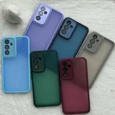 Capa space Translúcido fosco com proteção de câmera para Samsung A05S A14 A56