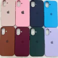 Capinha Case Capa de Silicone Premium Aveludada Para iPhone 16 16pro 16promax - Várias Cores