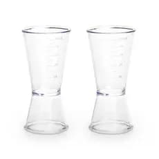 02 Dosador De Bebidas Acrilico Cristal C/ Medidor 50x20ml