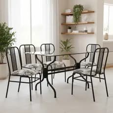Base Para Mesa de Jantar Cozinha Armação de Ferro Tampo Até 1,50 Vidro Marmore Granito Estrutura