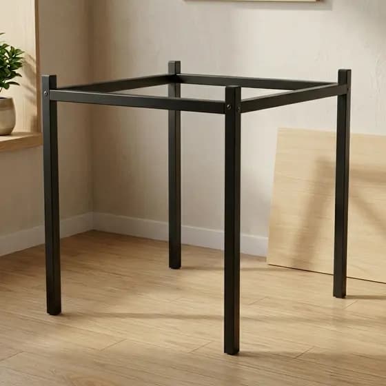 Base Para Mesa Industrial De Jantar Para 4 Lugares Design Moderno Para Tampos De Vidro Pedra Madeira