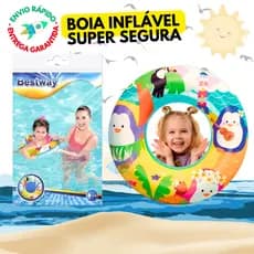 Boia Inflável Infantil Redonda Circular Rosca Para Crianças Kids Animais Piscina Praia Verão Calor