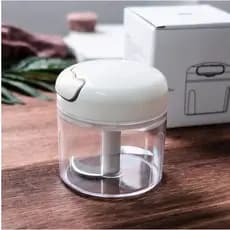 Mini Triturador De Alho Processador Cebola Manual Alimentos 2 Lâminas