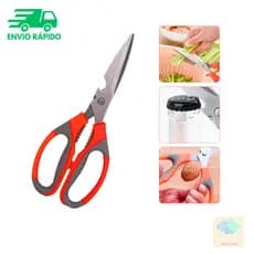 Tesoura Multiuso Profissional Cozinha Escola Papel Tecido Costura Corte Uso Geral