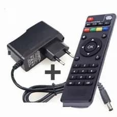 Kit Controle Universal Para Smart Box TV + Fonte Universal Para Smart Box TV