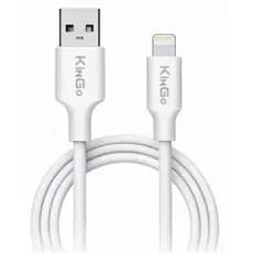 Cabo para iPhone Lightning Turbo 2,1A Carga Rápida 1m Branco KinGo