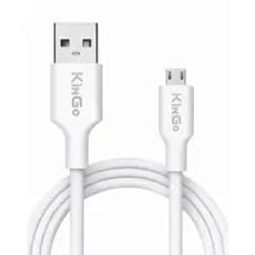 Cabo Micro USB V8 Turbo 2,1A Branco 1m KinGo