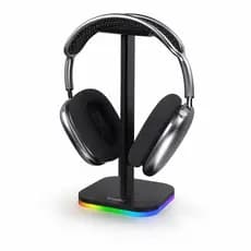 Suporte Headset Gamer com Luzes RGB Base Led Organizador Fone De Ouvido KinGo