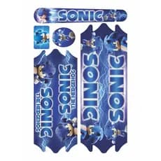 Adesivo Bicicleta Infantil Sonic The Hedgehog Menino Azul Serve Bicicleta Aro 16/20/24/26