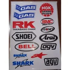Adesivo kit cartela ngk shark agy rk