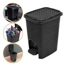 Lixeira Plástica com Pedal 7 Litros | Tampa Basculante, Higiênica, Banheiro, Cozinha e Escritório