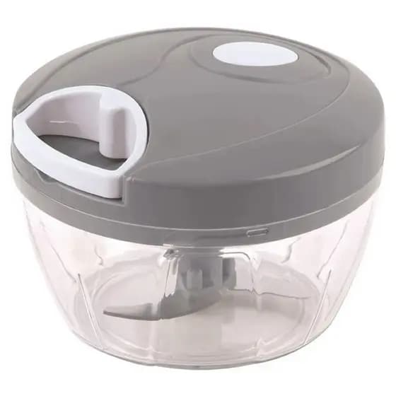 Triturador Manual de Alimentos 3 Lâminas Aço Inox – Processador de Alho, Cebola, Legumes e Temperos Prático e Rápido