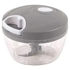 Triturador Manual de Alimentos 3 Lâminas Aço Inox – Processador de Alho, Cebola, Legumes e Temperos Prático e Rápido