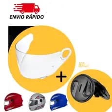 VISEIRA CRISTAL ORIGINAL PRO TORK NEW LIBERTY 4 R8 + REPAROS LATERAIS (1 PAR)