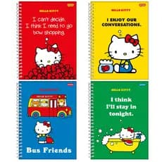 Caderno College Medio 10 Materias Hello Kitty 160 Folhas Tamanho 177x242mm.