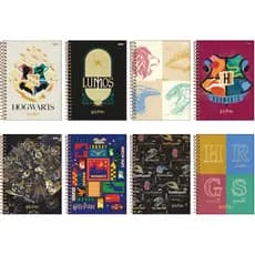 CADERNO MÉDIO COLLEGE 10 MATÉRIAS HARRY POTTER 160 FOLHAS 56g TAMANHO 175X242mm JANDAIA.