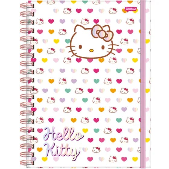 Caderno Neo Hello Kitty 80 Folhas Reposicionáveis 90g Pauta Inteligente Tamanho 200 x 275mm A4
