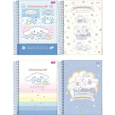 Caderno 10 Matérias Cinnamoroll 160 Folhas Pauta Inteligente Tamanho 200x275 A4 Jandaia.