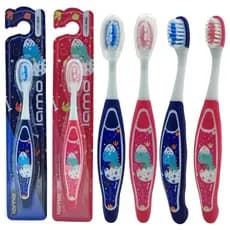Escova de Dente Infantil Macia Criança Acima de 3 anos Dino Rosa Dino Azul