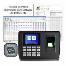 Relógio de Ponto Biométrico Digital LP-11 com Software de Gerenciamento