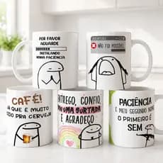 Caneca Personalizada Flork Presente Criativo Porcelana Premium 325ml