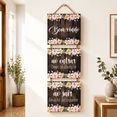 Placa Decorativa Parede MDF 13x13 Quadro Decorativo Sala