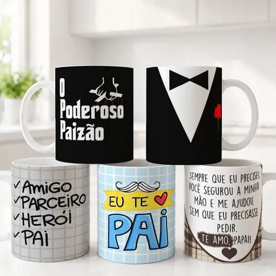 Caneca personalizada presente pai cerâmica 325ml xícara café chá lembrancinha dia dos pais
