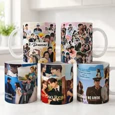 Caneca Personalizada Dorama Xícara Presente Dorameira Kdrama Coreano Porcelana 325ML