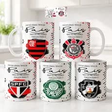 Kit 5 Caneca Personalizada Vários modelos Cerâmica 325ml Atacado Revenda