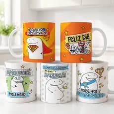 Caneca Personalizada Pai Flork Frases Divertidas Cerâmica 325ml Presente Criativo Dia dos Pais