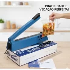 Seladora Manual Portátil 30cm 300W 8 Níveis de Temperatura Selar Embalar Plásticos Lanmax 110/220 V Seladora Manual Lanm