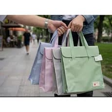 Bolsa Organizadora A4 de Poliester e Algodão com Velcro e  Zíper
