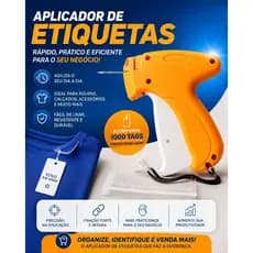 Aplicador de Etiquetas / Tag + 1000 Pinos Plásticos p Roupas e Tecidos