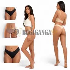 Kit até 12 Calcinhas Tanga Sem Costura Corte a Laser com Acabamento Premium