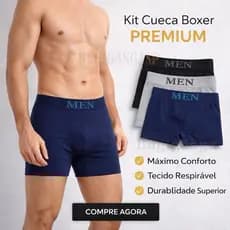 Kit até 05 Cueca Boxer Masculina Microfibra Adulto Sem Costura Conforto Premium