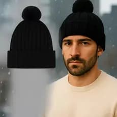 Touca Capuz Pompom Unissex Adulto Forro Interno Inverno Frio