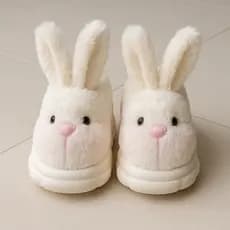 Pantufa Infantil Coelhinho 32 a 34 Peluciada Antiderrapante Inverno