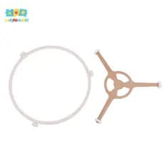 LAHG > 1PC Círculo Anel Rotativo Suporte Rolo Braet Forno De Microondas Plataforma Giratória Vidro Base Placa Bandeja Ti