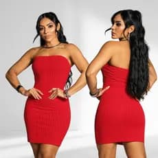 Vestido Curto Feminino Tubinho Tomara que Caia Sem Bojo | Elegante e Confortável