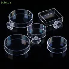 bbbrtop Alimentador De Aquário Acrílico Transparente Peixe Redondo Pratos Quadrados Camarão Caixa De Comida E Acessórios