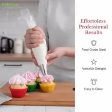 bbbrtop Conjunto De Bico De Confeiteiro Para Pastelaria , 27 Peças , Pontas De Decoração De Bolo De Aço Inoxidável Com A