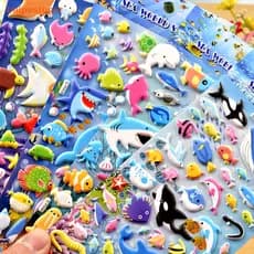 [baipestoner] Dolphin Fish Estéreo Bolha Adesivo Diário Decoração Papelaria Adesivos