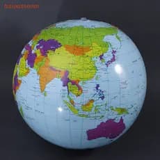 [baipestoner] 16 " 40 Cm Inflável World Geografia Mapa Da Terra Praia Brinquedos Grandes Infláveis Suavemente
