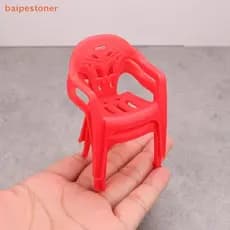 [baipestoner] 4 Peças De Suporte Para Itens Em Miniatura Poltrona Cadeiras De Encosto De Plástico Acessórios De Casa De